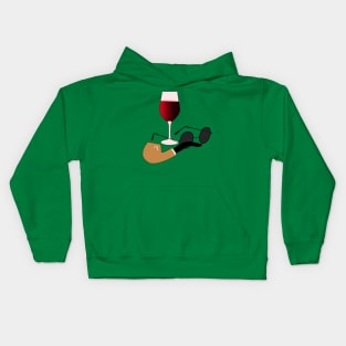 Wine, Pipe and Glasses Kids Hoodie